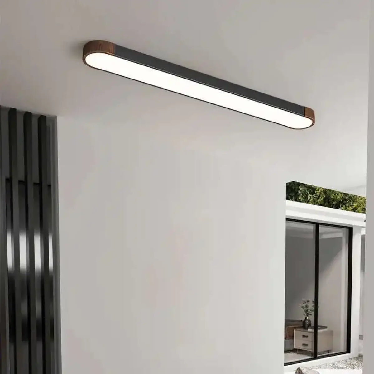 Plafonnier LED bois