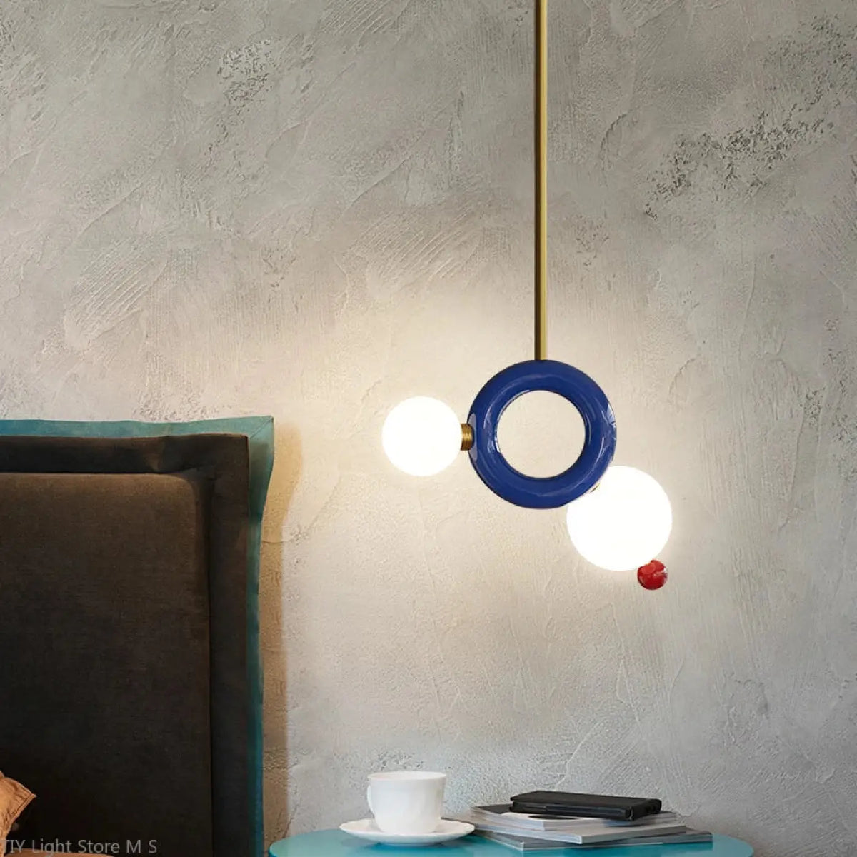 Suspension luminaire résine design