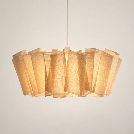Suspension lamelles bois design