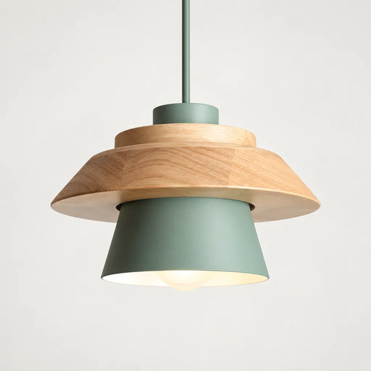 Suspension bois couleur design