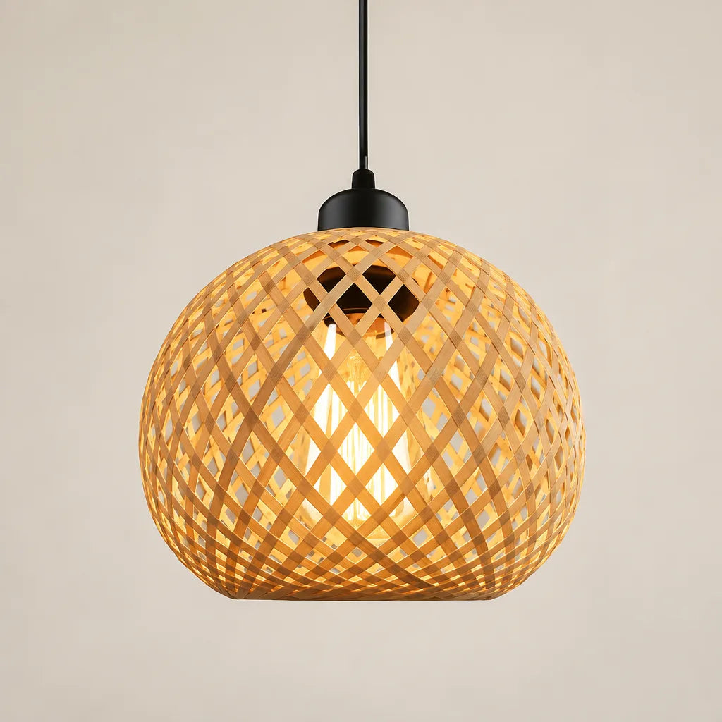 Suspension luminaire bohème naturelle