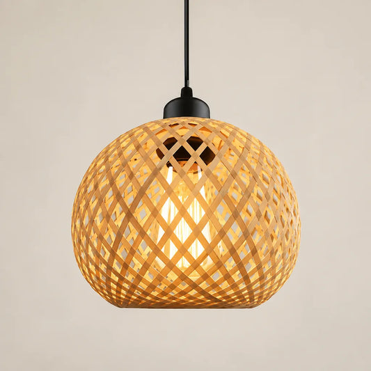 Suspension luminaire bohème naturelle