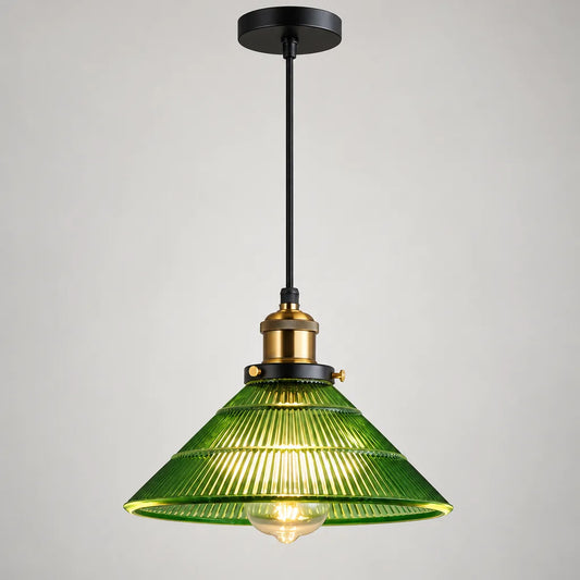 Suspension luminaire verre vintage