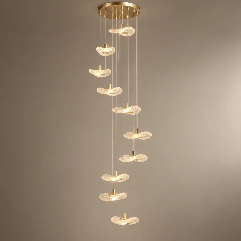 Suspension cascade escalier
