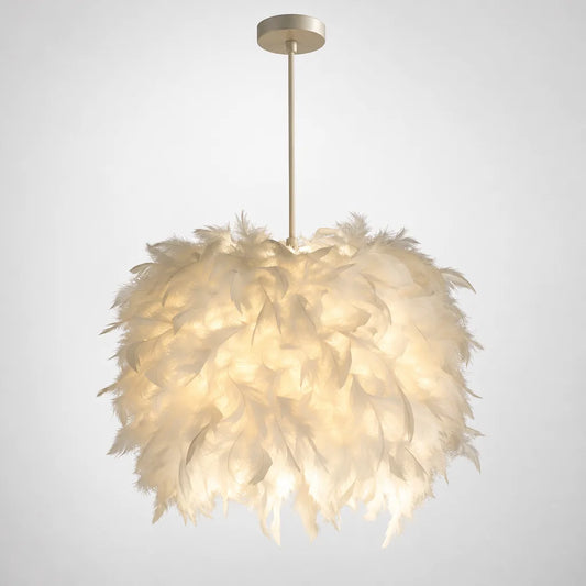 Suspension luminaire plume