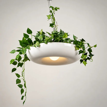 Suspension luminaire plantes rampantes