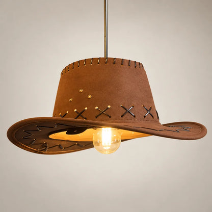 Suspension luminaire chapeau western