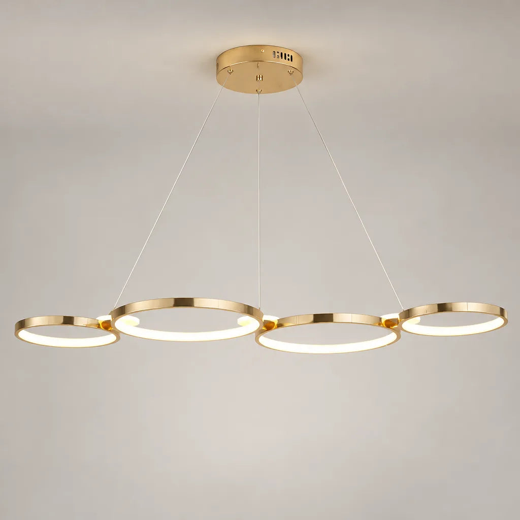 Suspension luminaire anneaux LED