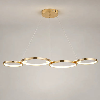 Suspension luminaire anneaux LED