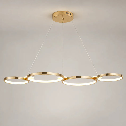 Suspension luminaire anneaux LED