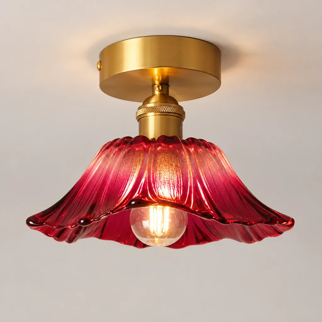 Plafonnier verre vintage