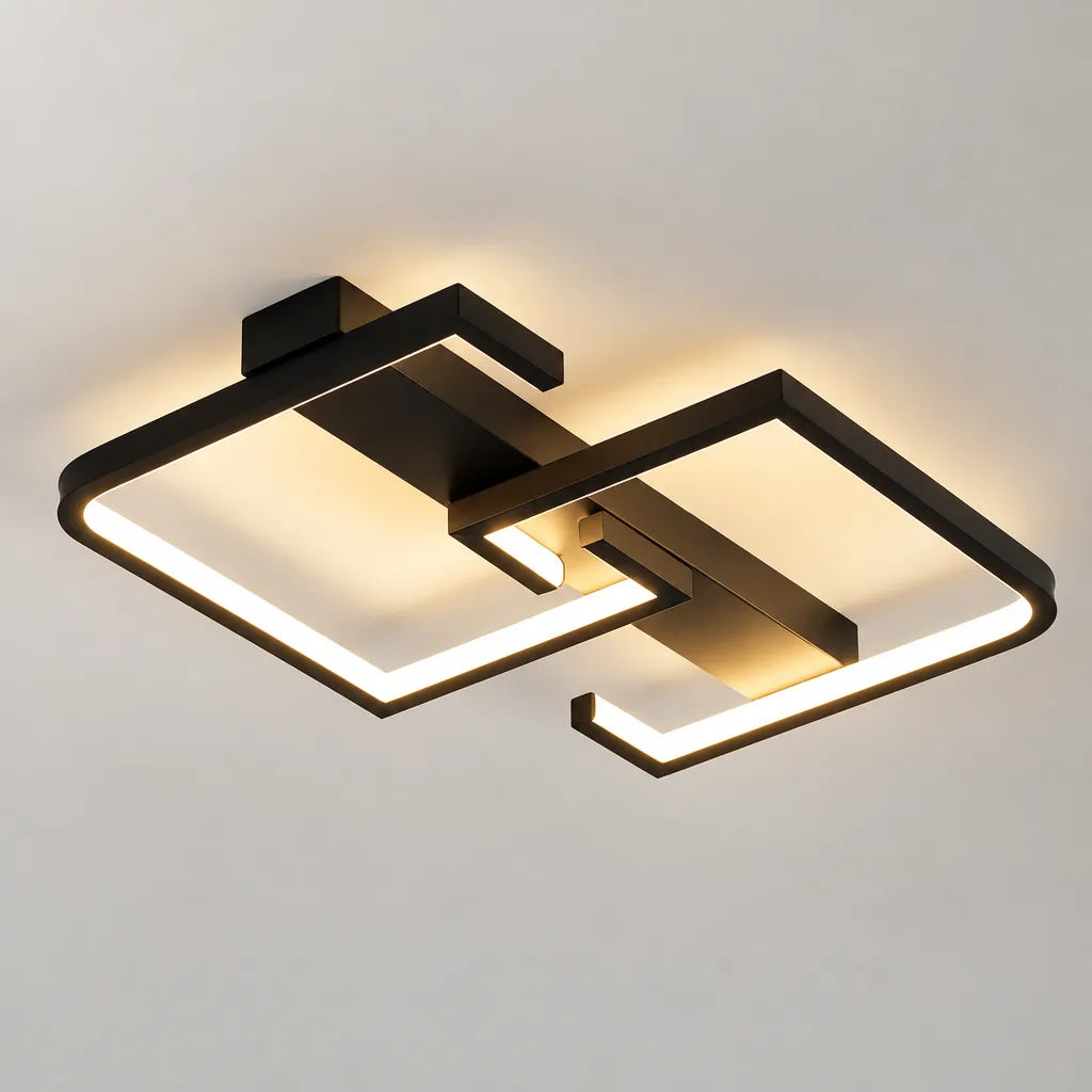 Plafonnier géométrique noir