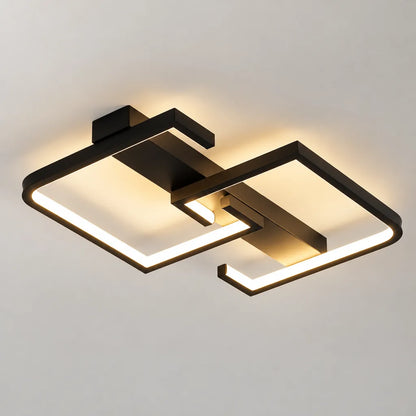 Plafonnier géométrique noir