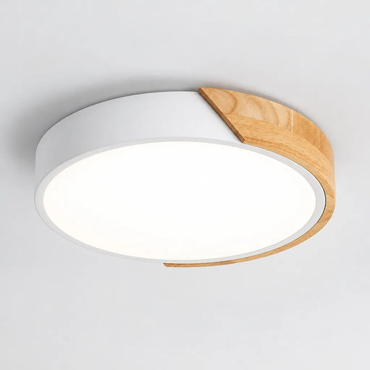 Plafonnier bois blanc scandinave