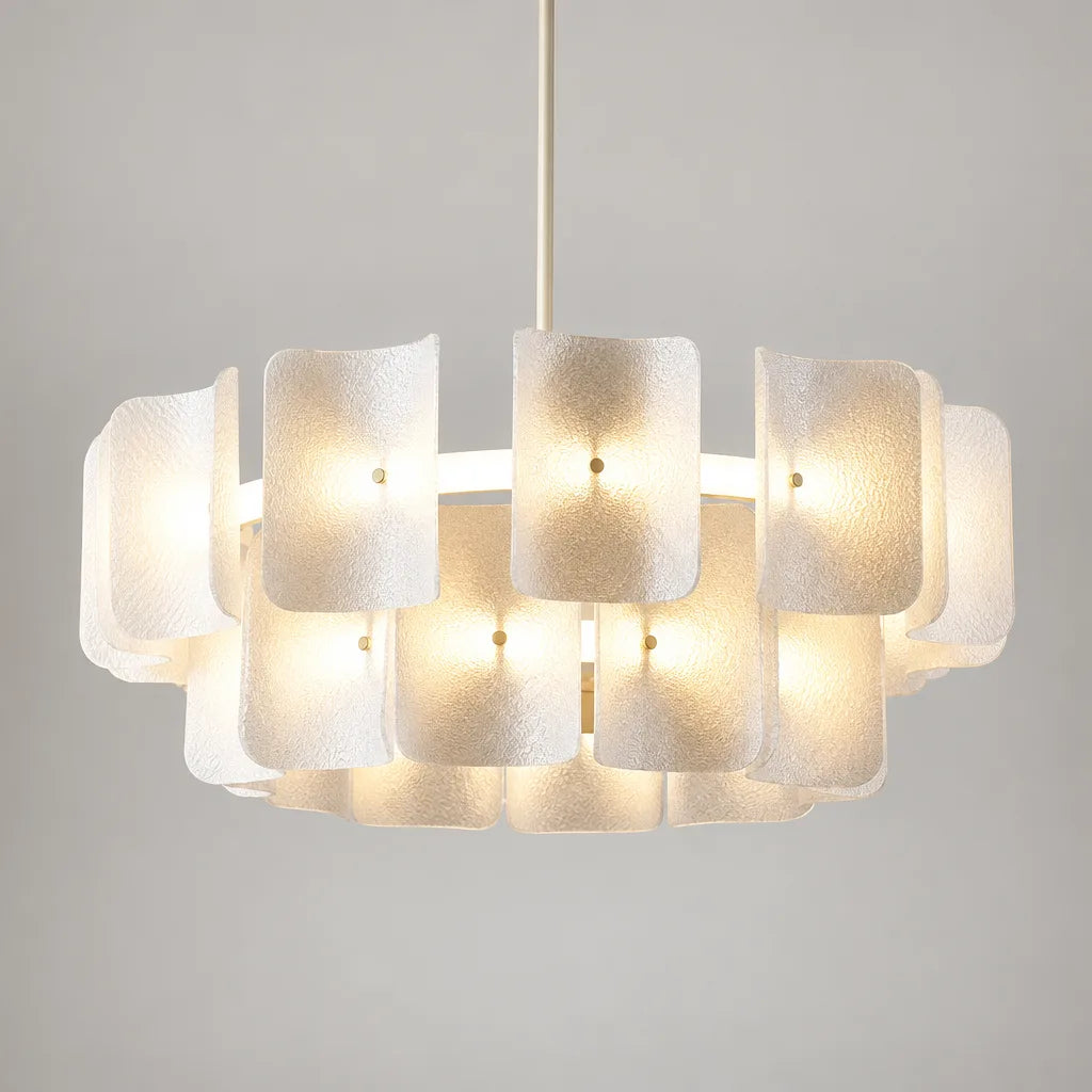Suspension verre sculpté design