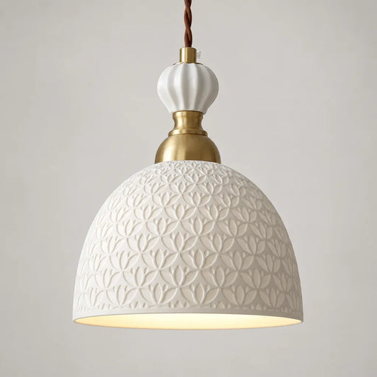 Suspension luminaire céramique floral