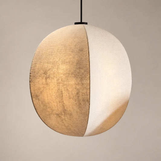Suspension sphère bicolore tissu