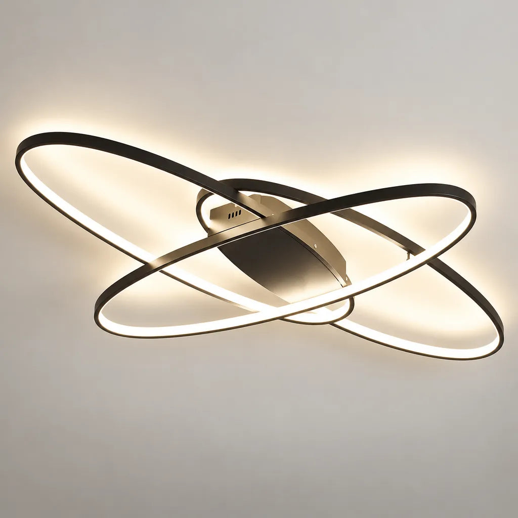 Luminaire anneaux croisés