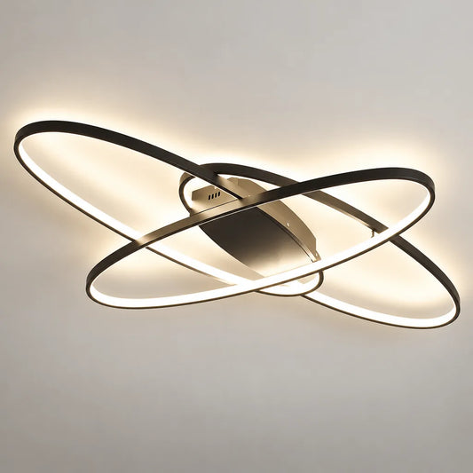 Luminaire anneaux croisés