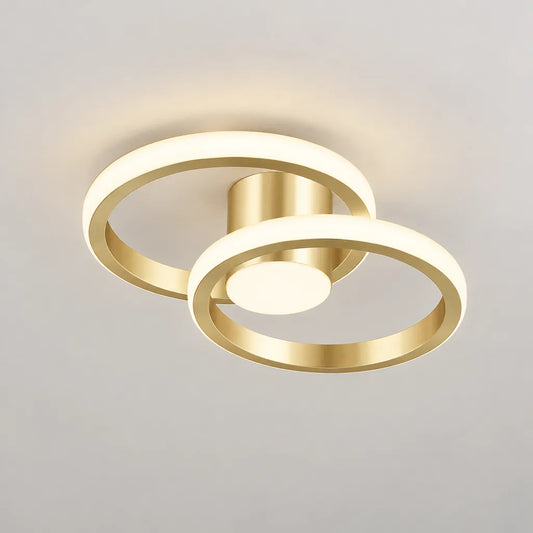 Plafonnier moderne doré épuré
