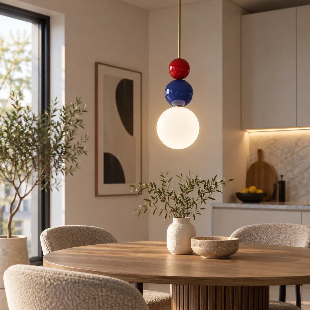 Suspension luminaire résine design