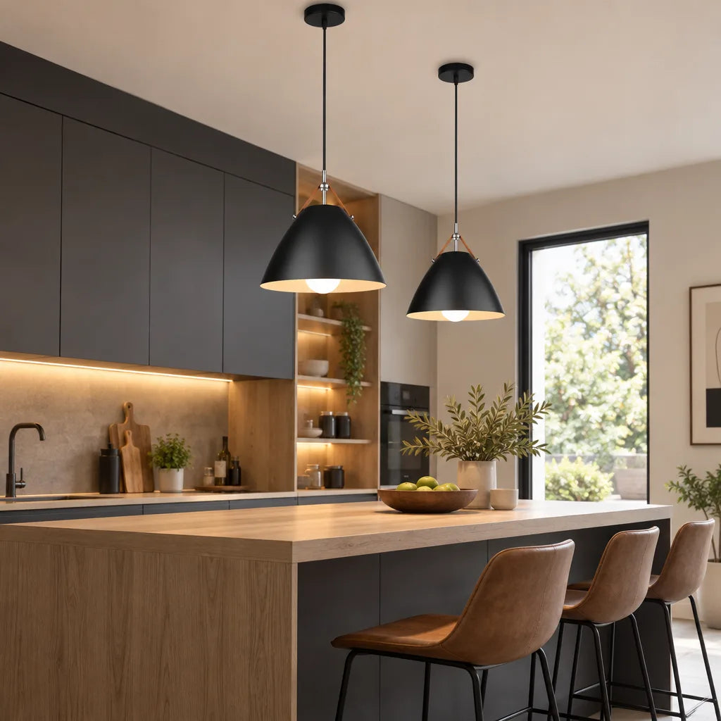 Suspension luminaire cuisine métal