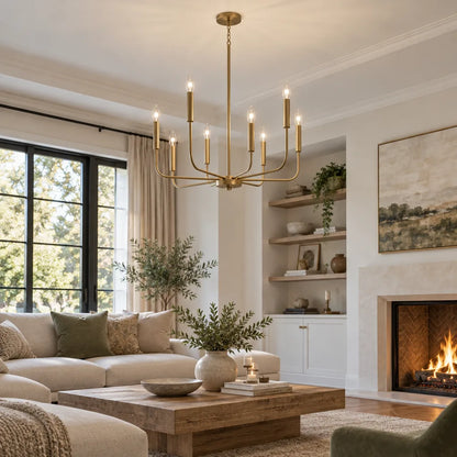 Suspension laiton style chandelier