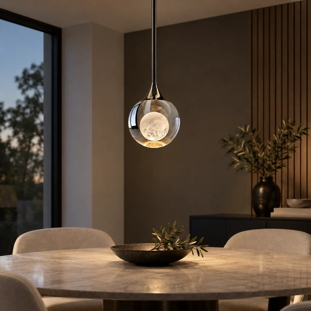 Suspension cristal fer forgé