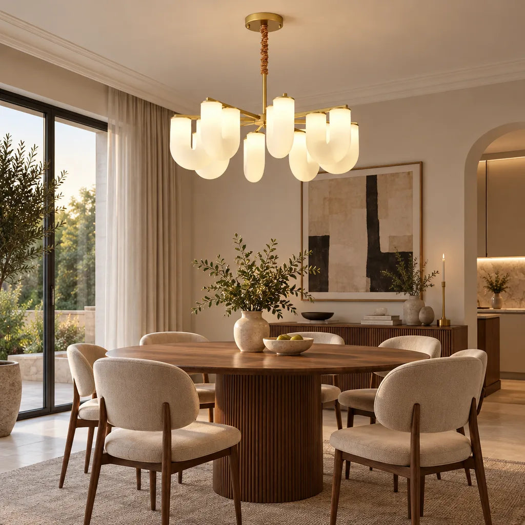 Suspension laiton verre opalin