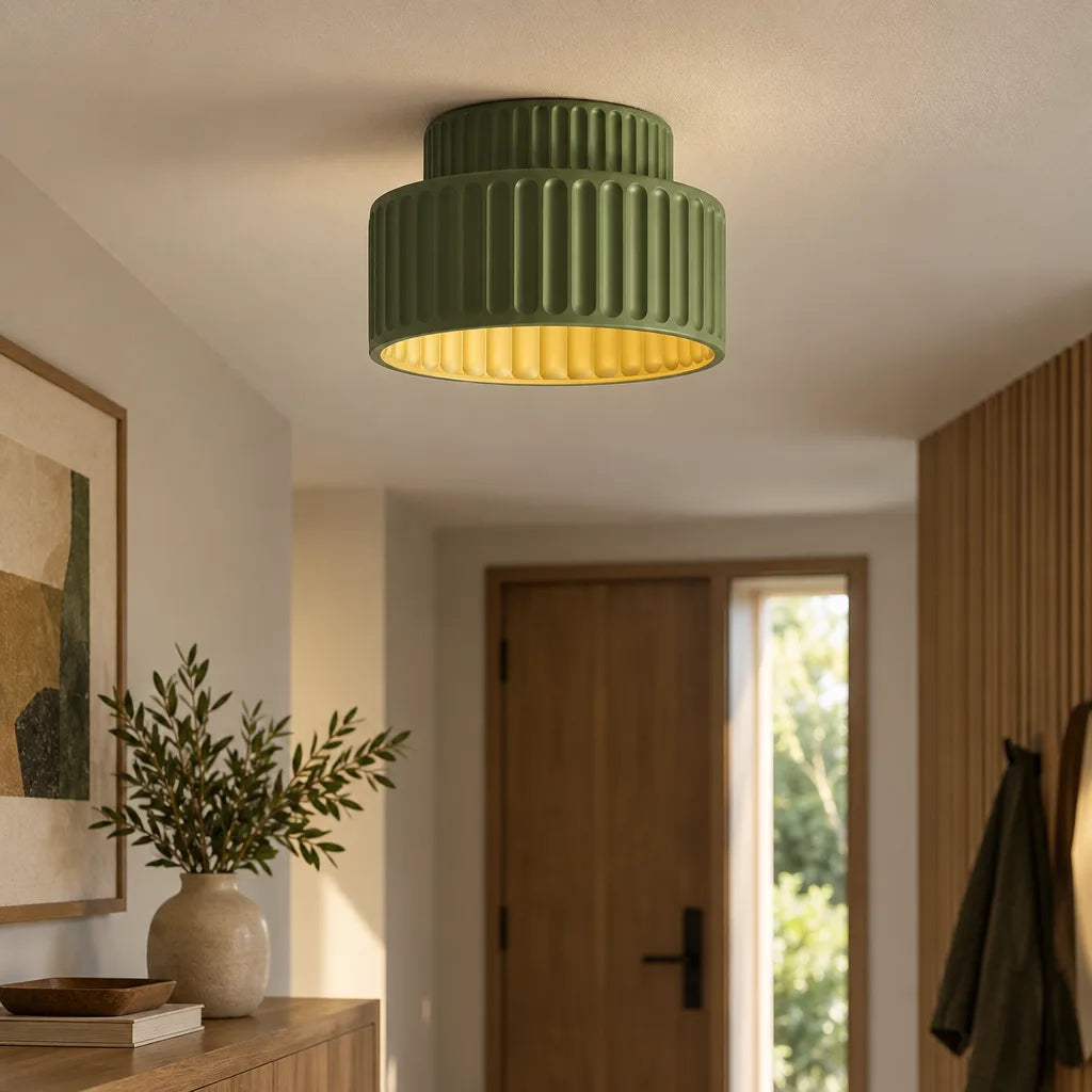 Plafonnier contemporain couleurs naturelles