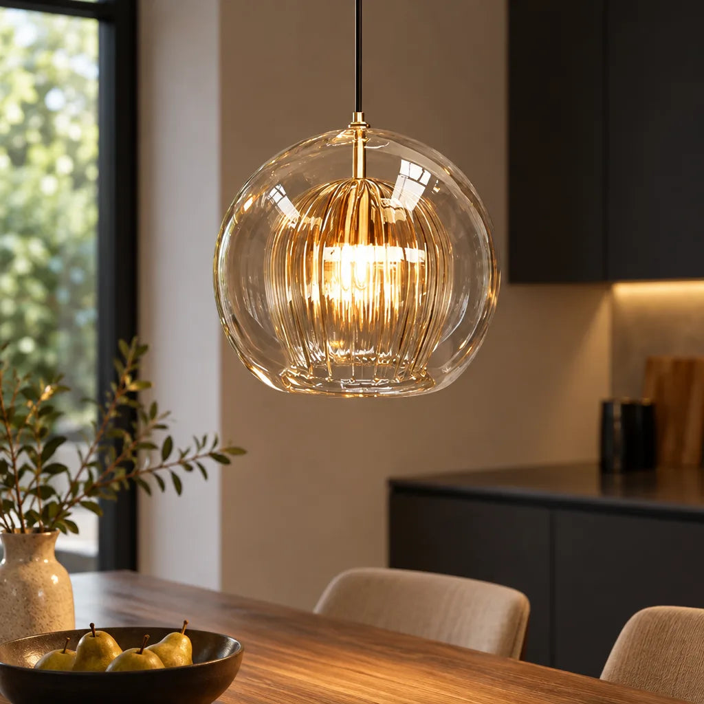 Suspension luminaire verre moderne