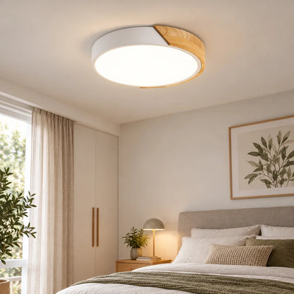 Plafonnier bois blanc scandinave