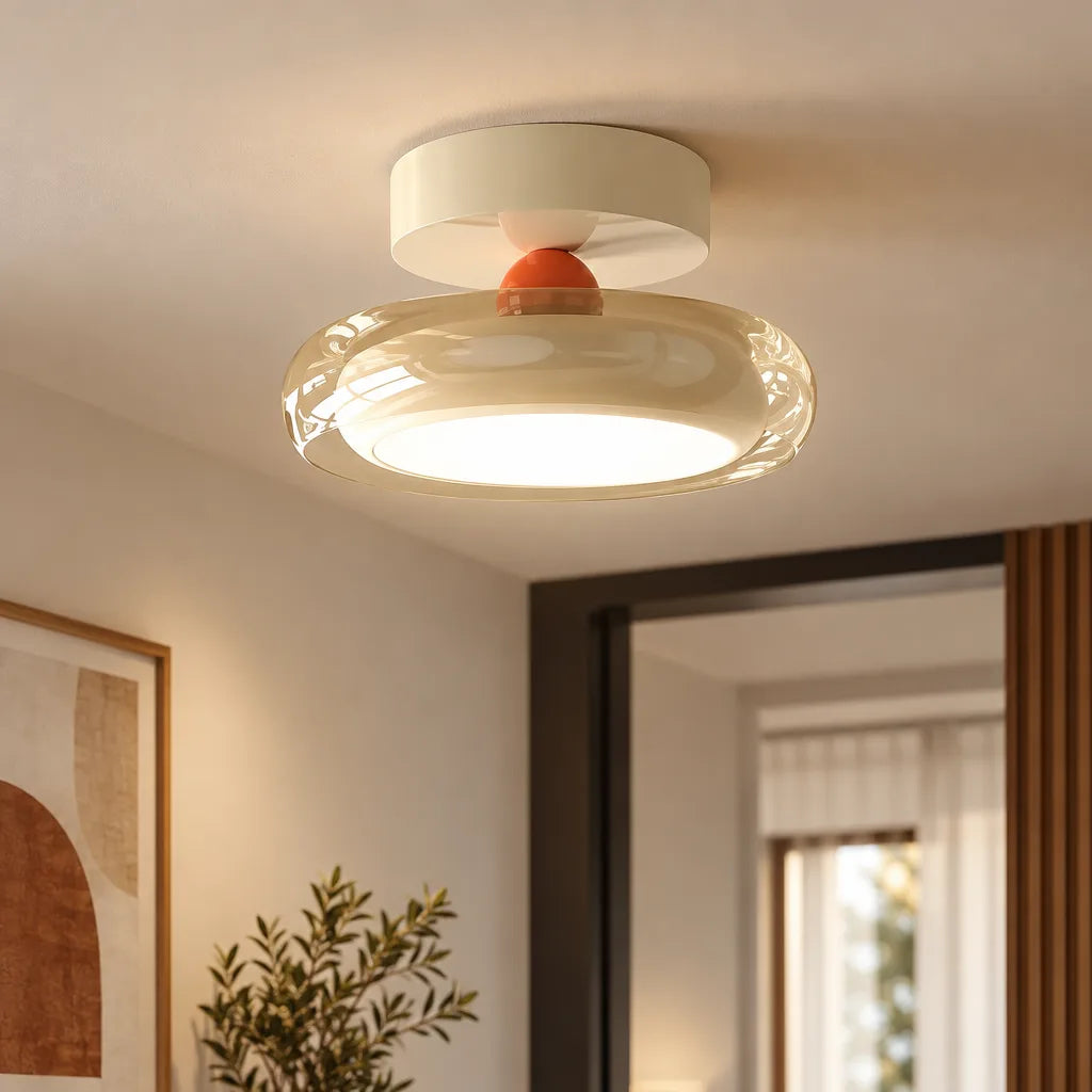 Luminaire plafonnier verre soufflé