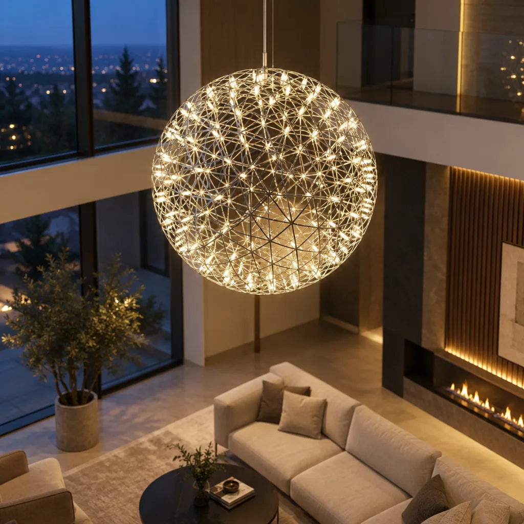 Suspension luminaire boule LED