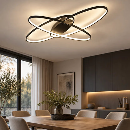 Luminaire anneaux croisés