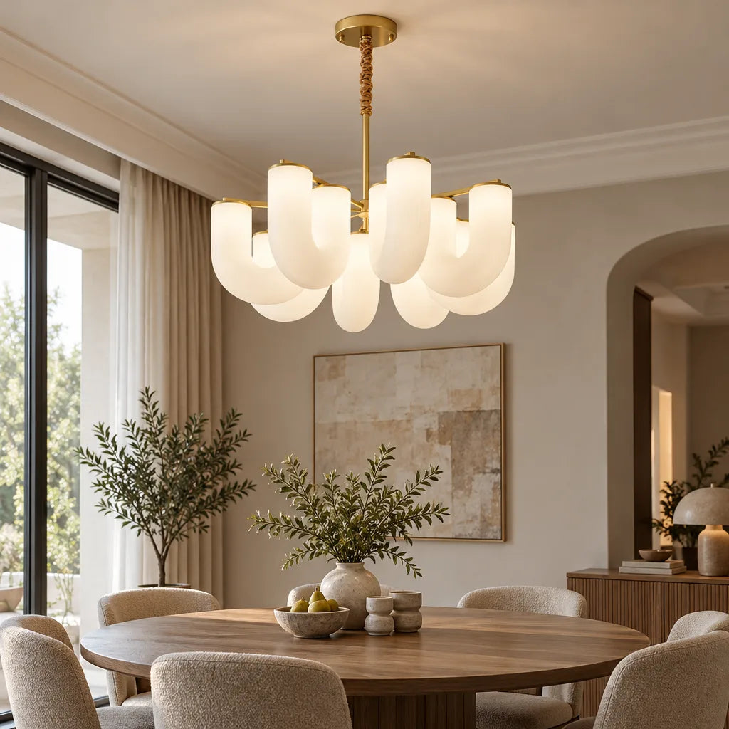 Suspension laiton verre opalin
