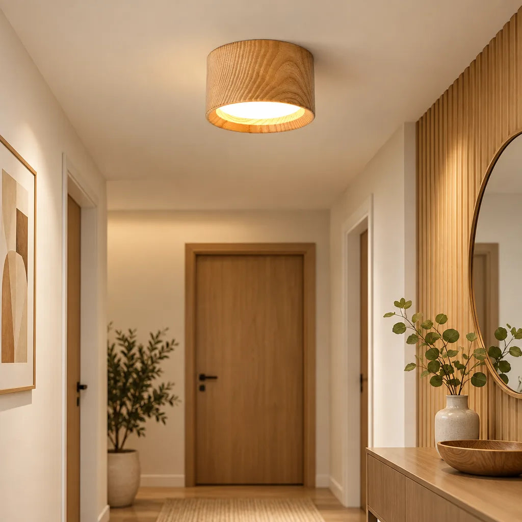 Plafonnier LED encastré beige
