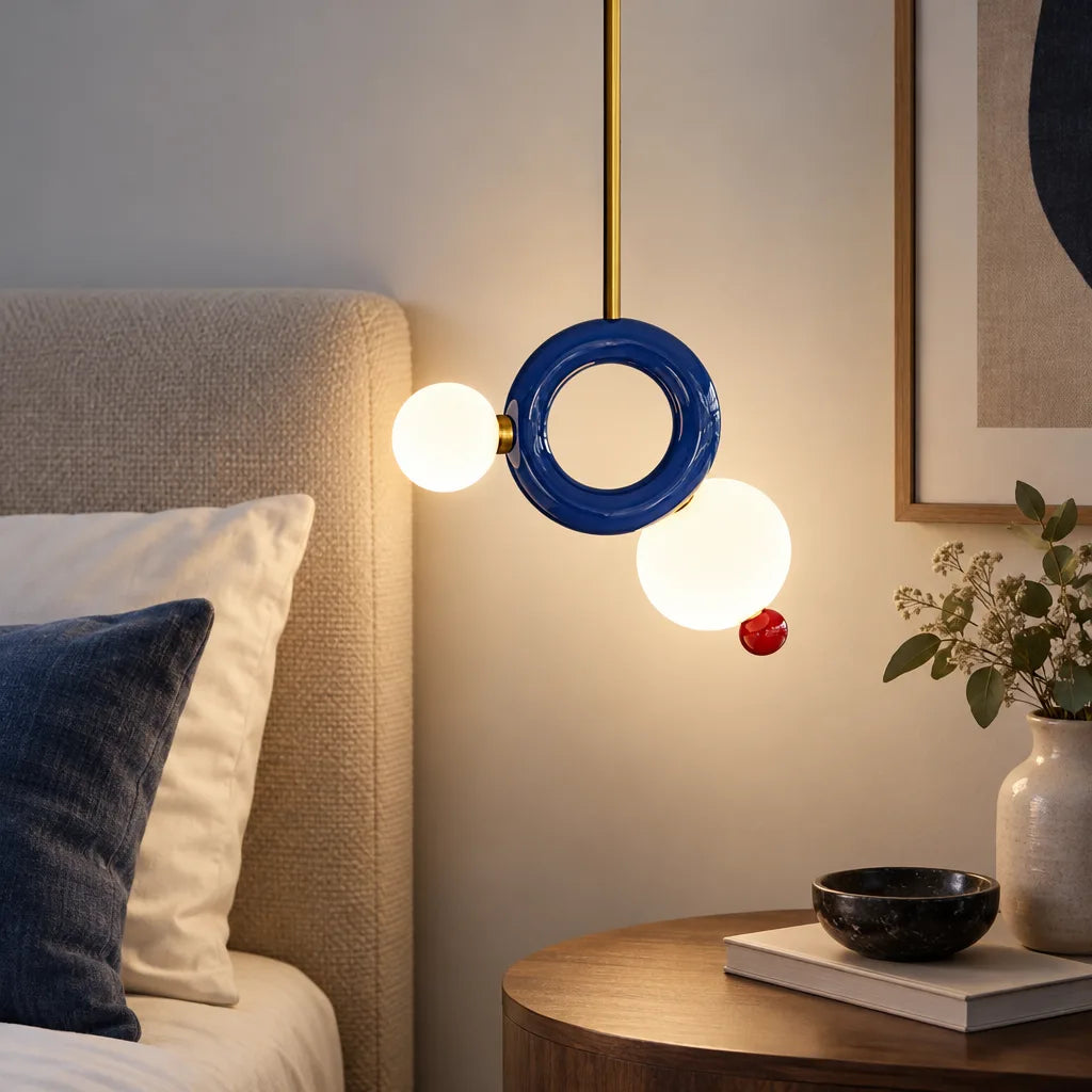 Suspension luminaire résine design
