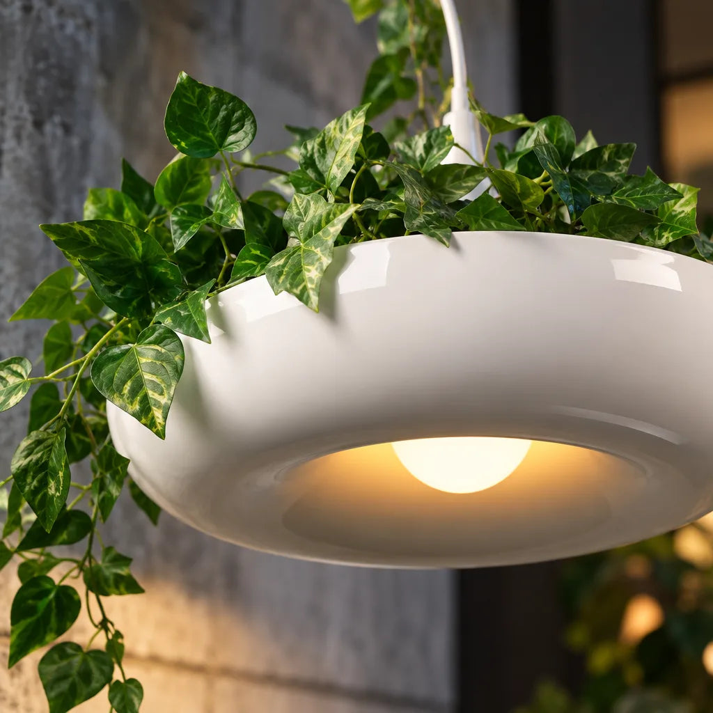 Suspension luminaire plantes rampantes