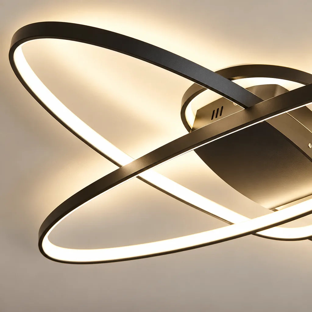 Luminaire anneaux croisés