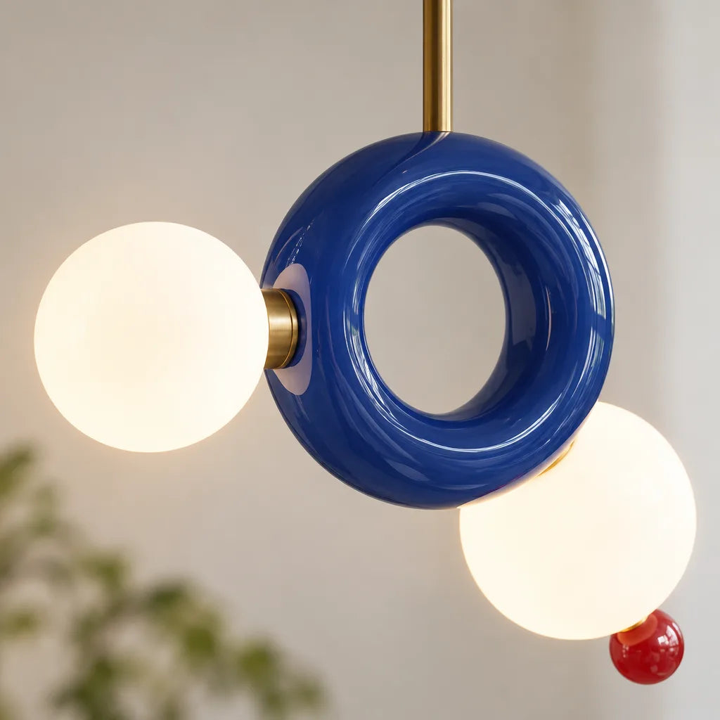 Suspension luminaire résine design