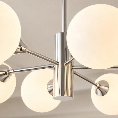 Suspension chrome globes verre