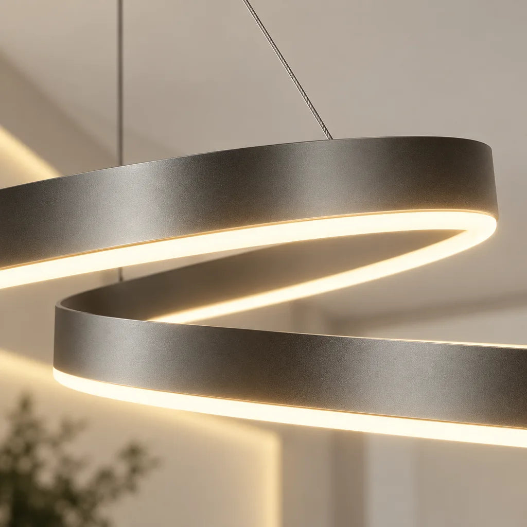 Suspension anneaux lumineux LED