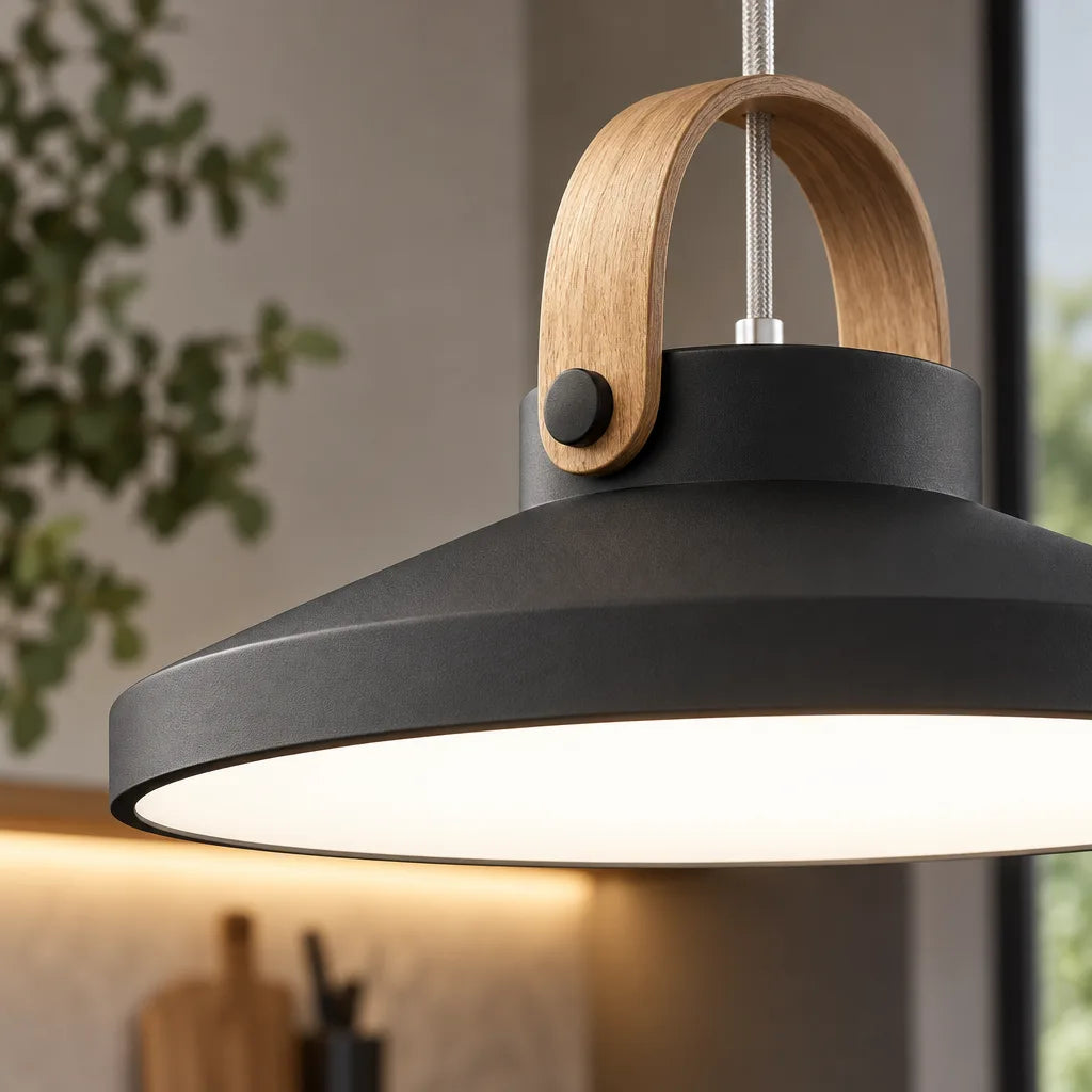 Suspension cuisine anse bois