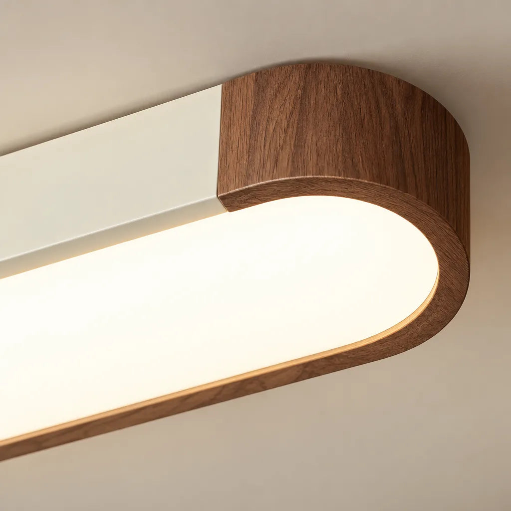 Plafonnier LED bois