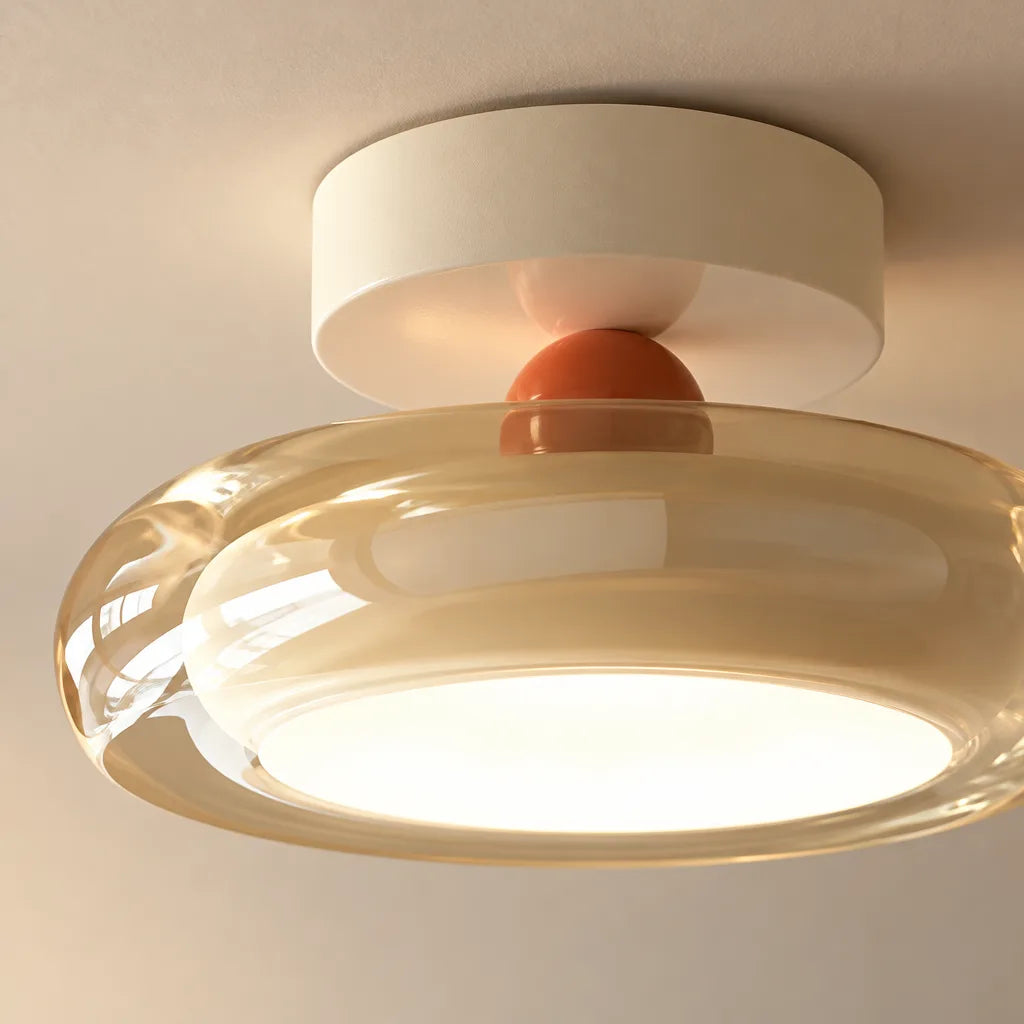 Luminaire plafonnier verre soufflé