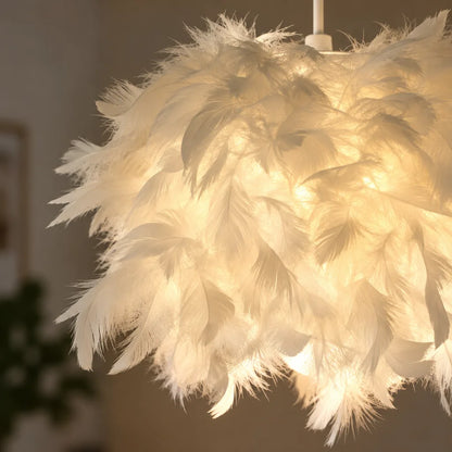 Suspension luminaire plume