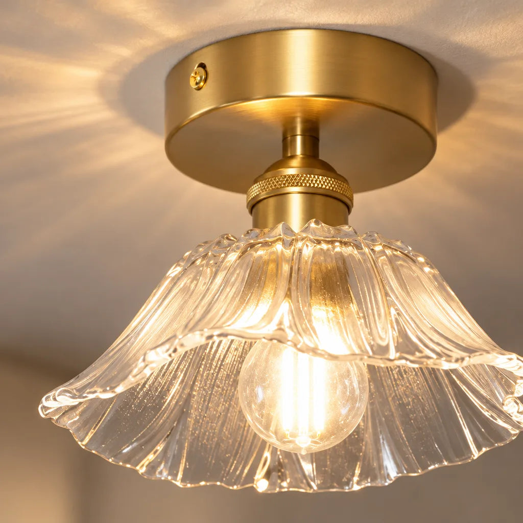 Plafonnier verre vintage