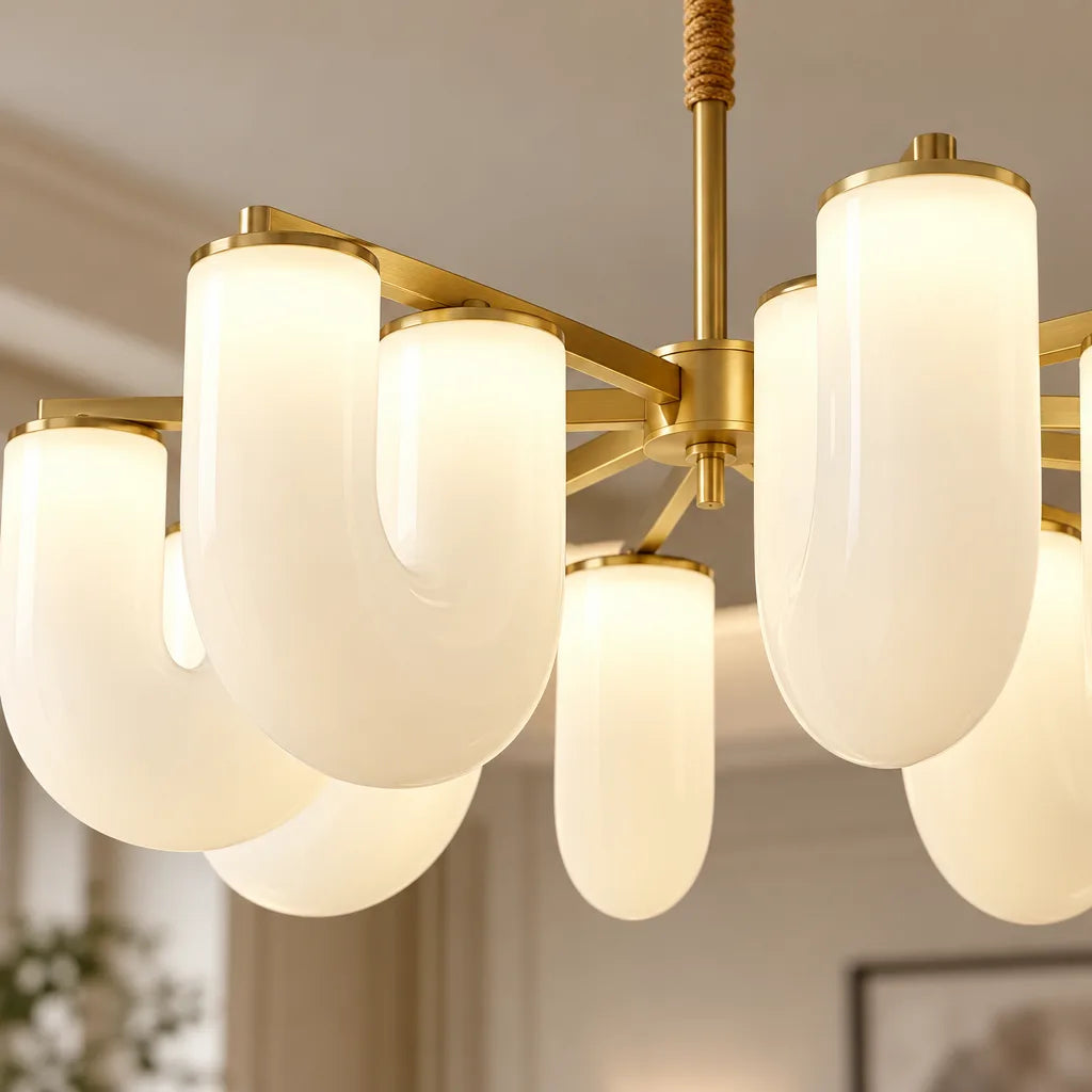 Suspension laiton verre opalin