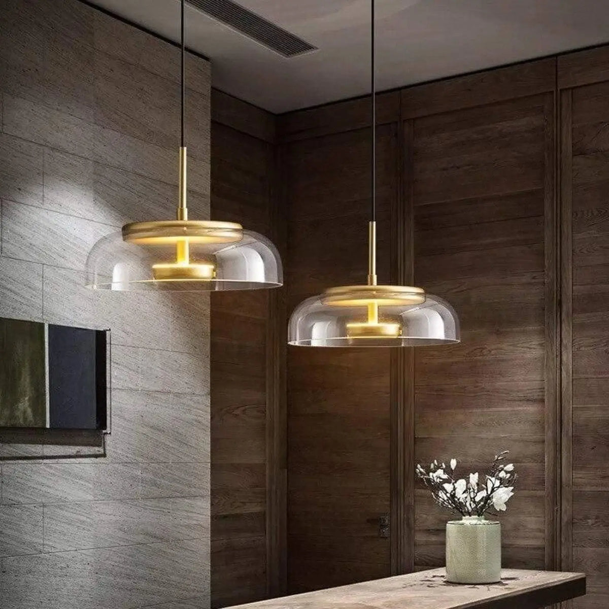 Suspension verre design